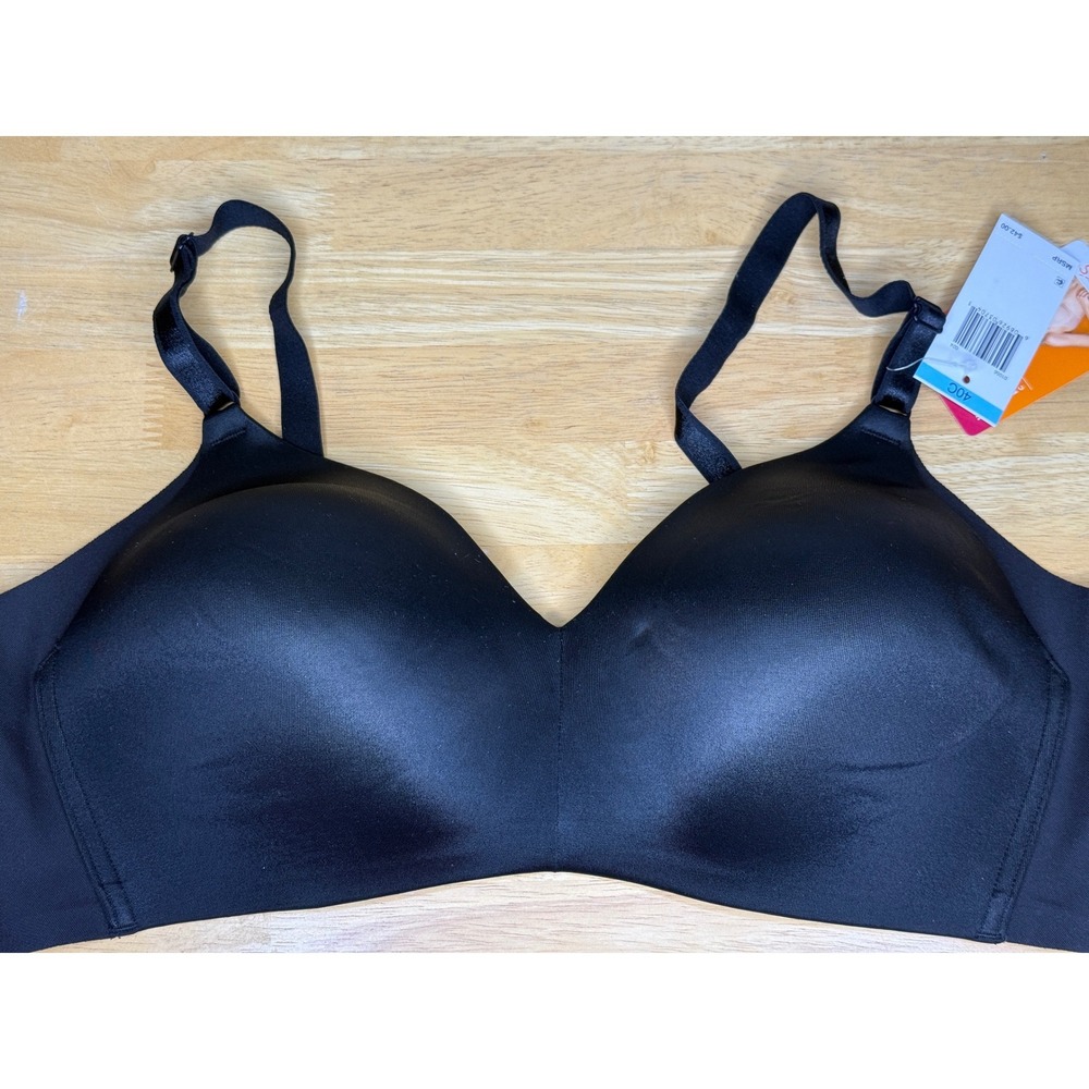 Warners Side Effects Black Wire Free Contour Bra 40C 01056 New With Tags